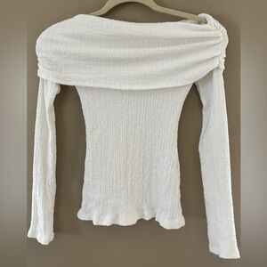 Zara Off-Shoulder White Sweater